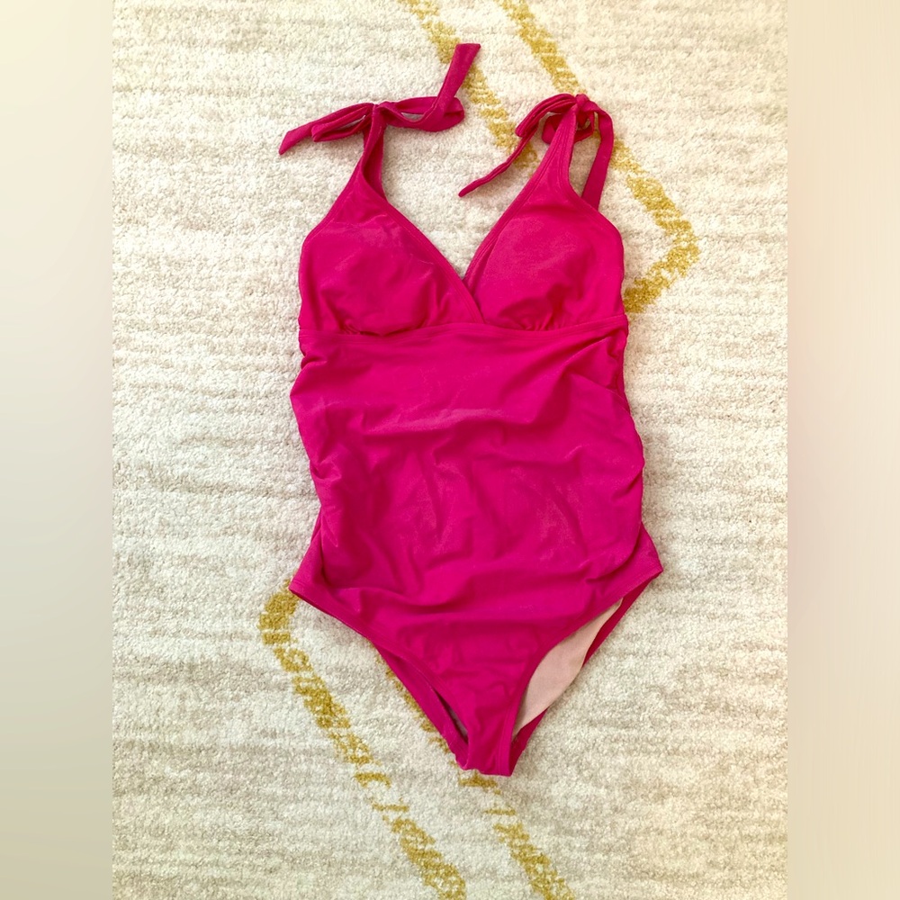 Isabel Maternity Hot Pink Swimsuit